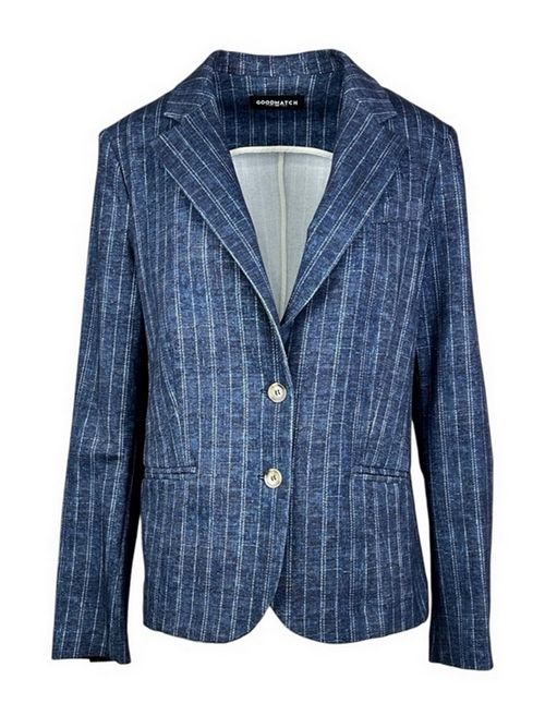 giacca donna monopetto gessata blu Good match | AB1030G79